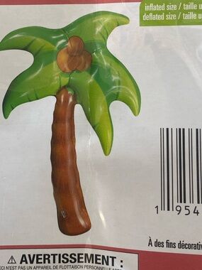 Inflatable Palm Tree Float - Green & Brown